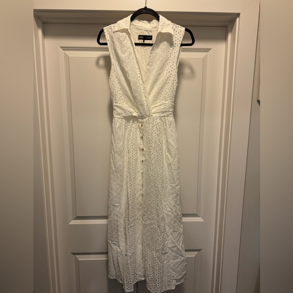 Zara - OPENWORK EMBROIDERED DRESS